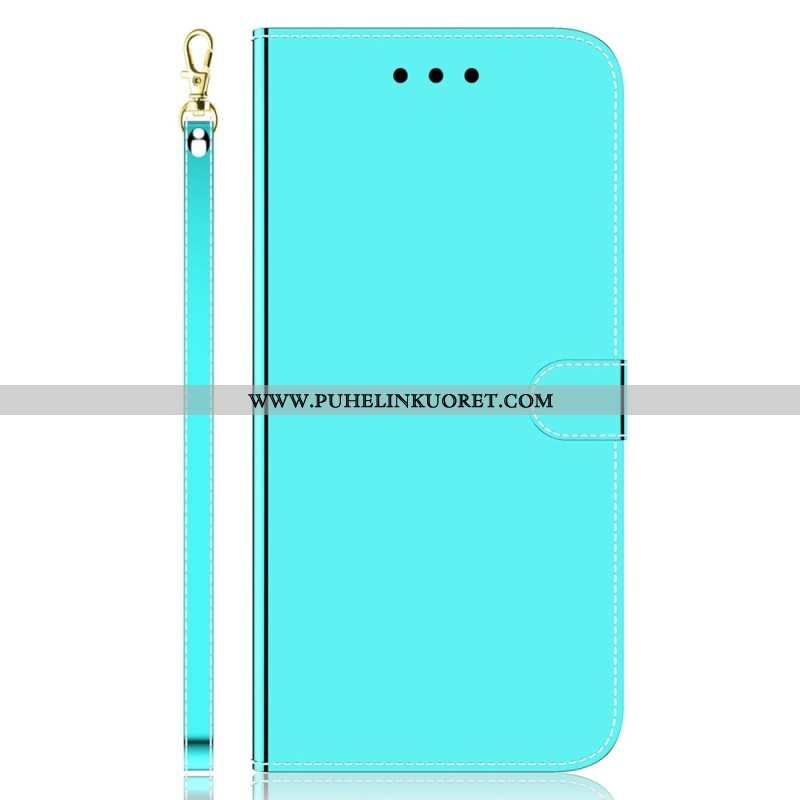 Flip Case Samsung Galaxy M53 5G Peili Ja Kaulanauha