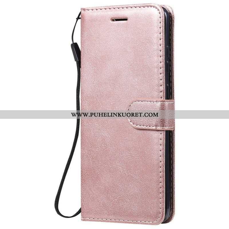 Kotelot Samsung Galaxy S20 Plus / S20 Plus 5G Suojaketju Kuori Strappy Leather Effect