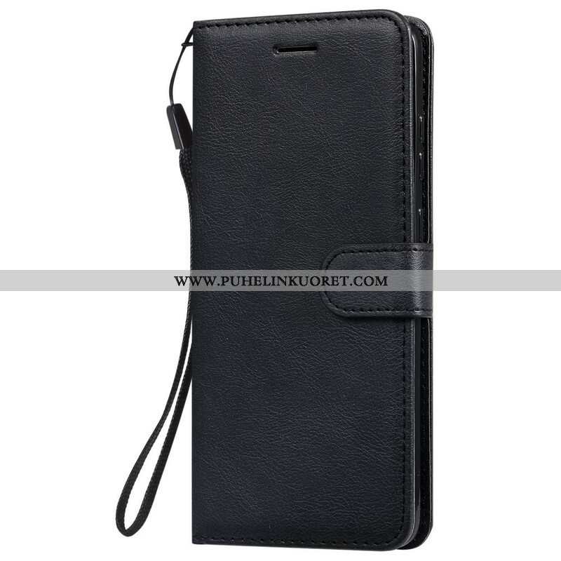 Kotelot Samsung Galaxy S20 Plus / S20 Plus 5G Suojaketju Kuori Strappy Leather Effect