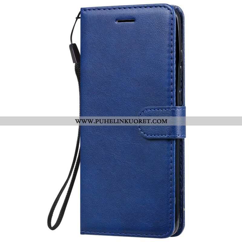 Kotelot Samsung Galaxy S20 Plus / S20 Plus 5G Suojaketju Kuori Strappy Leather Effect