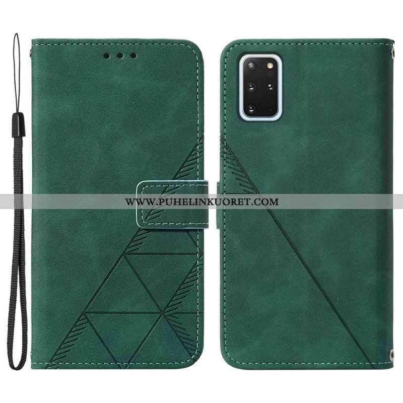 Flip Case Samsung Galaxy S20 Plus / S20 Plus 5G Pyramid-nahkaefekti