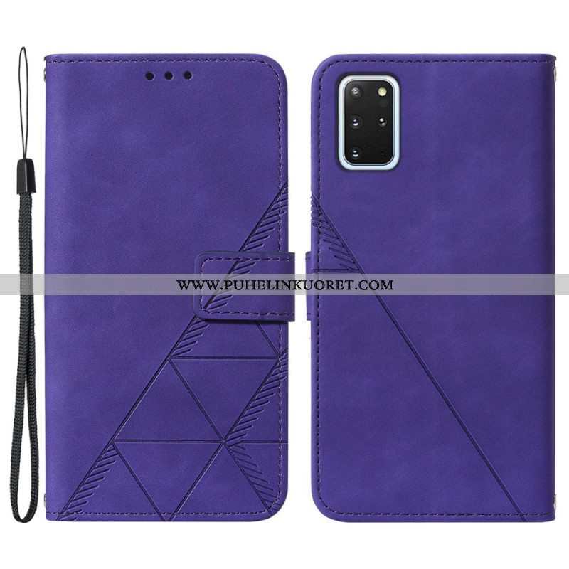 Flip Case Samsung Galaxy S20 Plus / S20 Plus 5G Pyramid-nahkaefekti