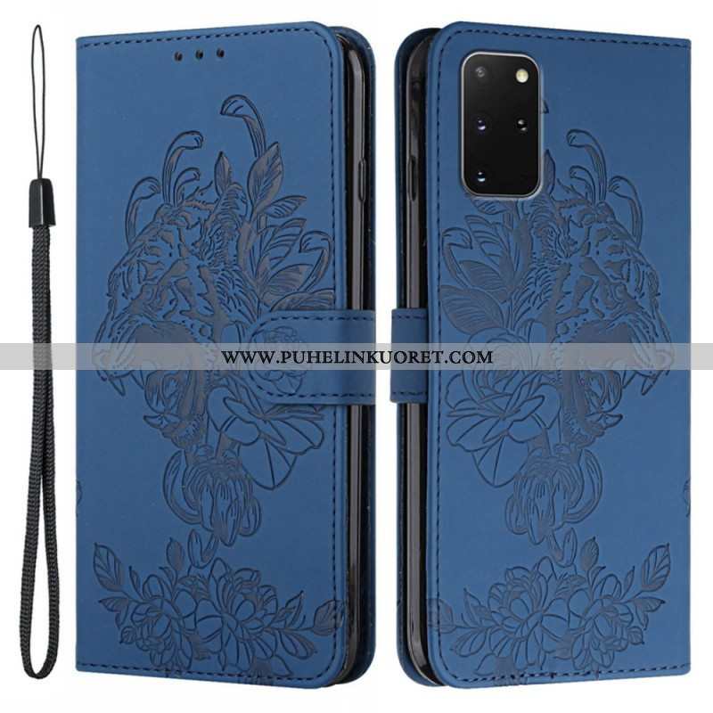 Flip Case Samsung Galaxy S20 Plus / S20 Plus 5G Suojaketju Kuori Barokki Ranneke Tiger