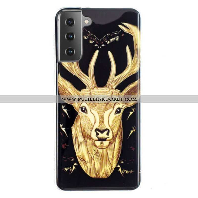 Kuori Samsung Galaxy S21 5G Fluoresoiva Majestic Deer