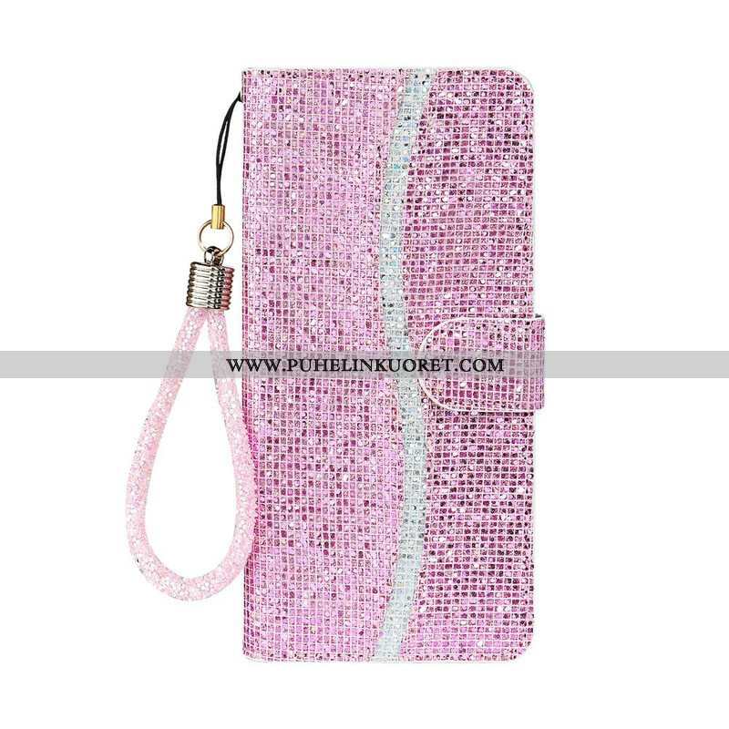 Flip Case Samsung Galaxy S21 5G Paljetteja S Design