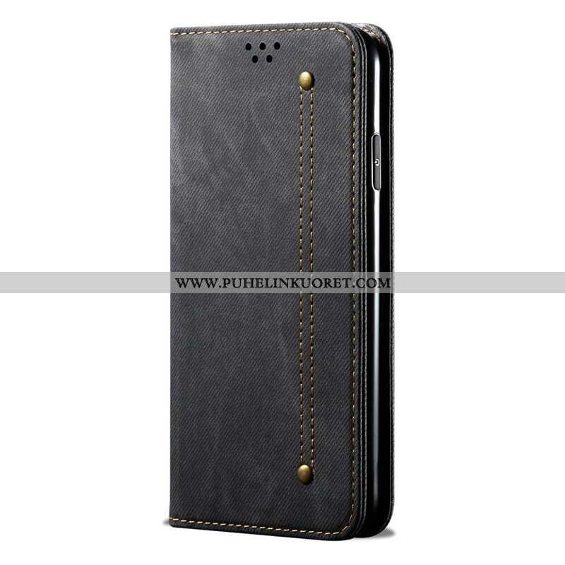 Puhelinkuoret Samsung Galaxy S21 5G Kotelot Flip Denim Kangas