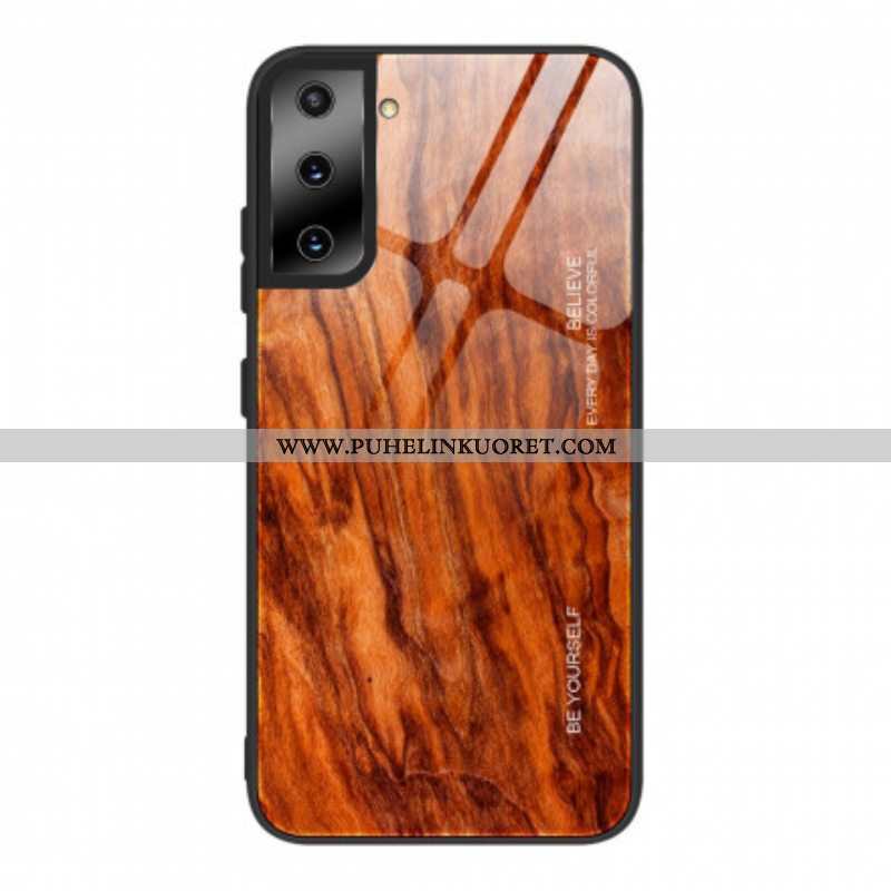 Kuori Samsung Galaxy S21 5G Wood Design Karkaistu Lasi