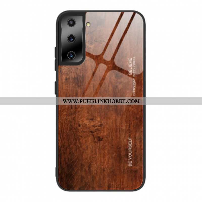 Kuori Samsung Galaxy S21 5G Wood Design Karkaistu Lasi