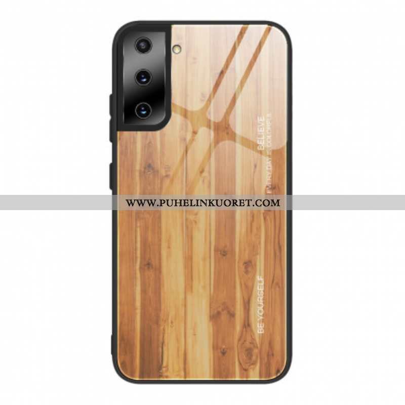 Kuori Samsung Galaxy S21 5G Wood Design Karkaistu Lasi