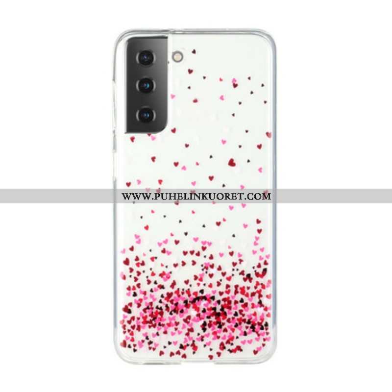 Case Samsung Galaxy S21 5G Saumaton Useita Sydämiä