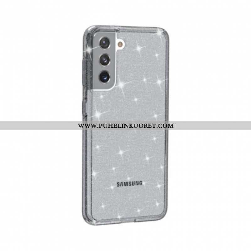 Kuori Samsung Galaxy S21 5G Läpinäkyvät Paljetit