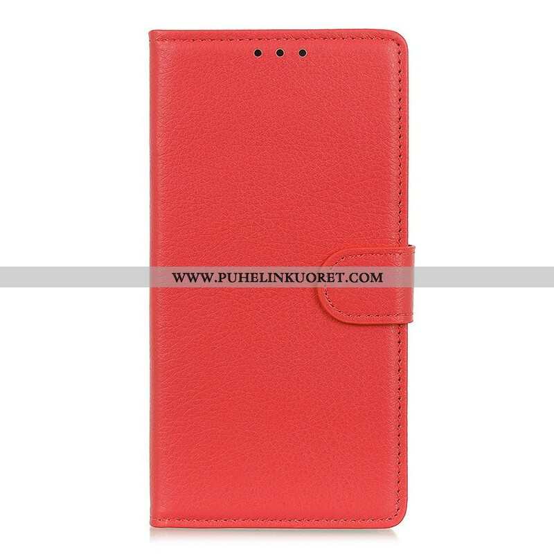 Kotelot Samsung Galaxy S21 5G Perinteinen Litchi Faux Leather