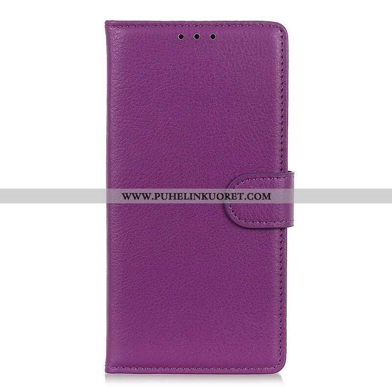 Kotelot Samsung Galaxy S21 5G Perinteinen Litchi Faux Leather