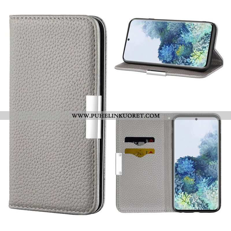 Puhelinkuoret Samsung Galaxy S21 5G Kotelot Flip Keinonahka Litchi Ultra Chic