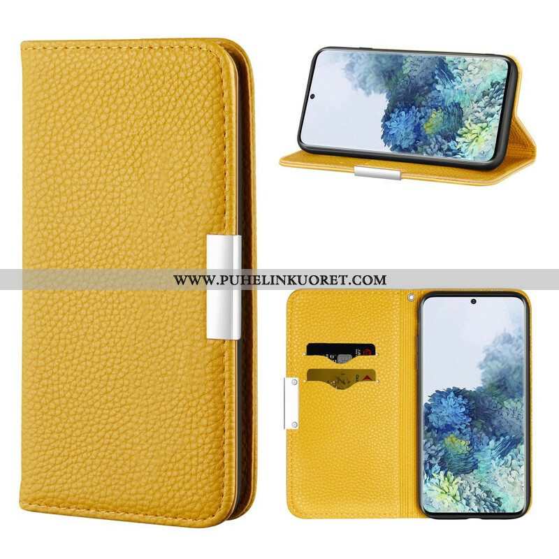 Puhelinkuoret Samsung Galaxy S21 5G Kotelot Flip Keinonahka Litchi Ultra Chic