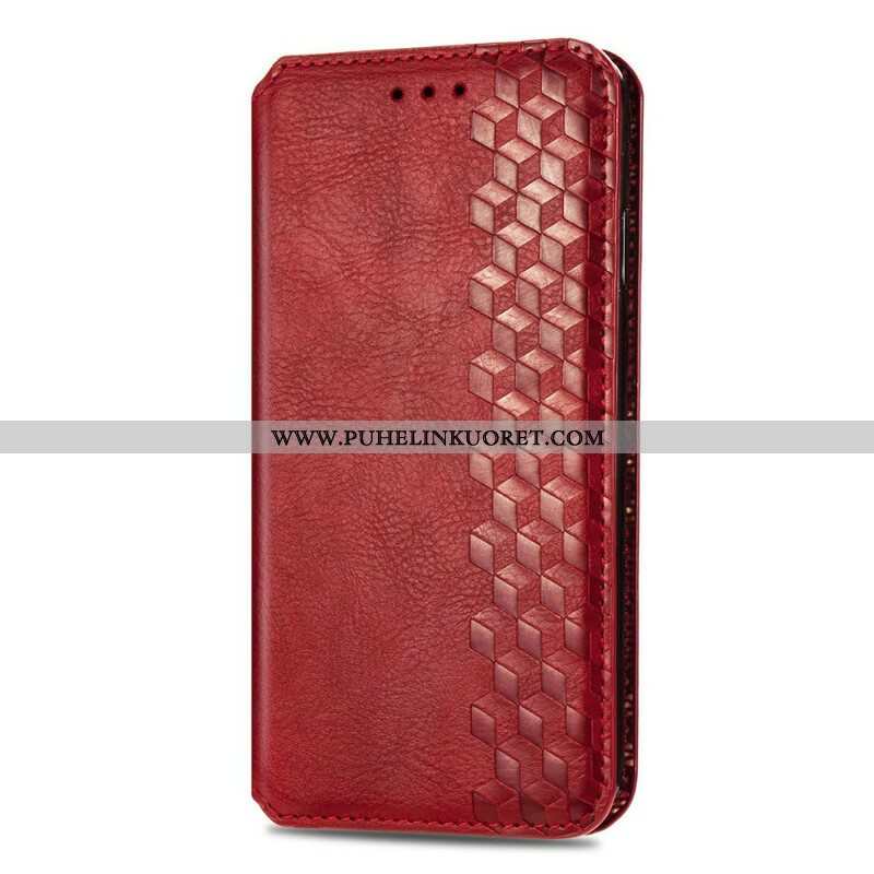 Puhelinkuoret Samsung Galaxy S21 FE Kotelot Flip Nahkaefekti Diamond Texture