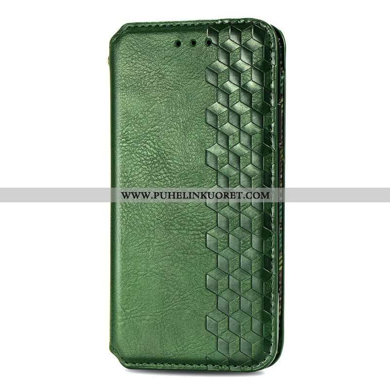 Puhelinkuoret Samsung Galaxy S21 FE Kotelot Flip Nahkaefekti Diamond Texture