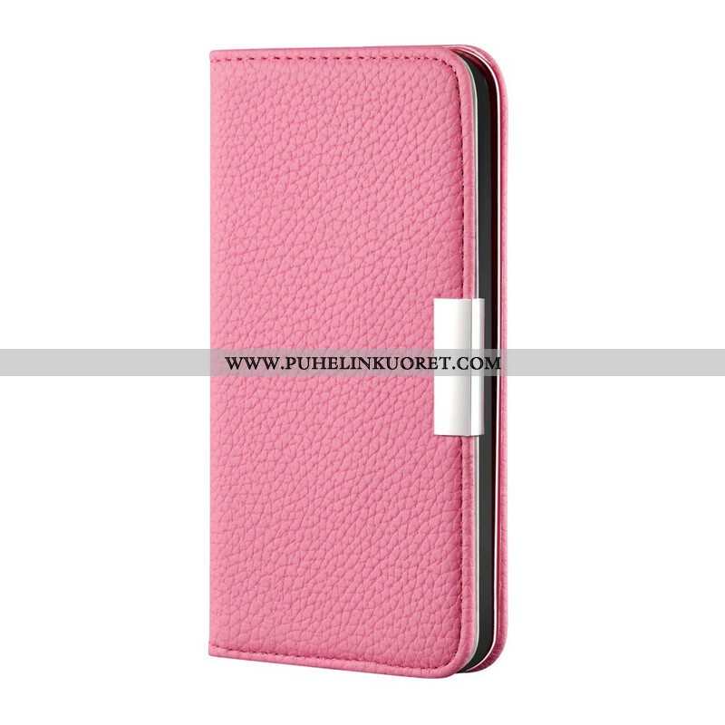 Puhelinkuoret Samsung Galaxy S21 FE Kotelot Flip Keinonahka Litchi Ultra Chic