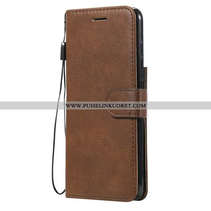 Kotelot Samsung Galaxy S21 FE Suojaketju Kuori Strappy Leather Effect