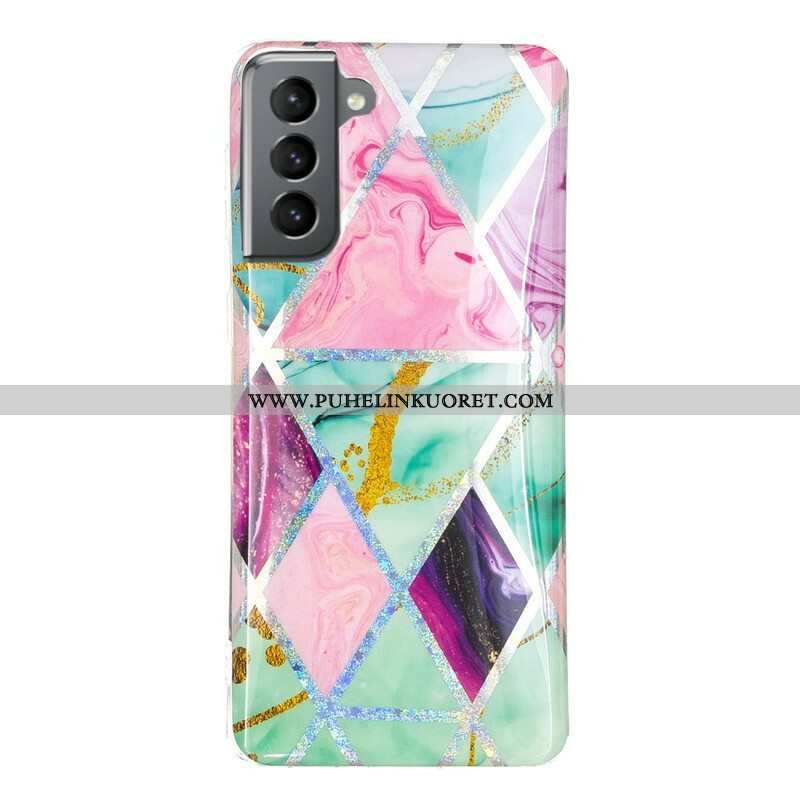 Kuori Samsung Galaxy S21 FE Glitter Design Marble