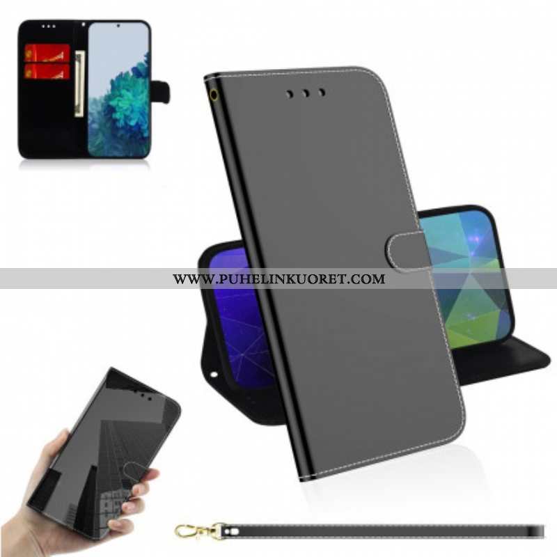 Flip Case Samsung Galaxy S21 Plus 5G Keinonahkainen Peilin Kansi