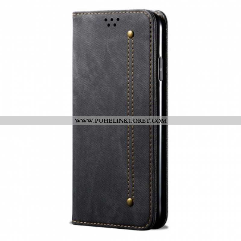 Puhelinkuoret Samsung Galaxy S21 Ultra 5G Kotelot Flip Denim Kangas