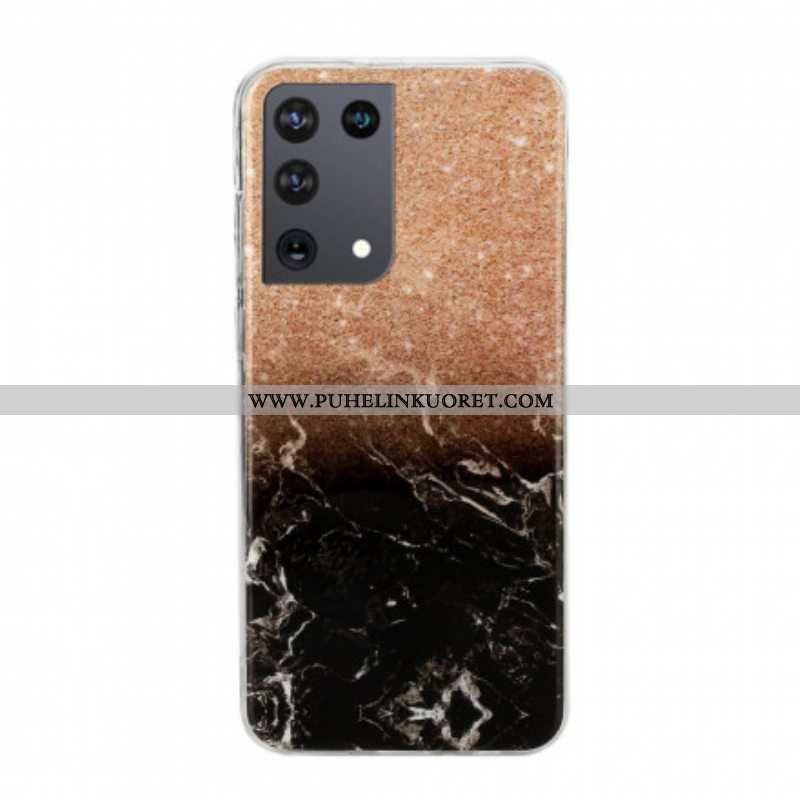 Kuori Samsung Galaxy S21 Ultra 5G Gradientti Glitter Marble