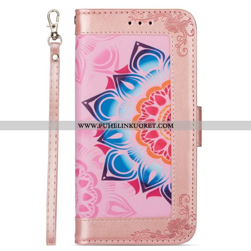 Kotelot Samsung Galaxy S22 5G Suojaketju Kuori Strappy Mandala Koristelu