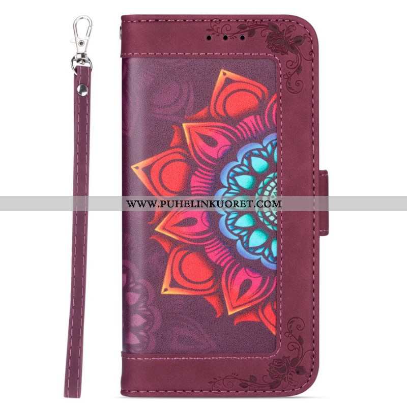 Kotelot Samsung Galaxy S22 5G Suojaketju Kuori Strappy Mandala Koristelu