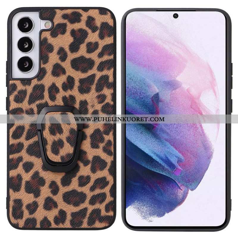 Case Samsung Galaxy S22 5G Leopard-tyylinen Rengastuki