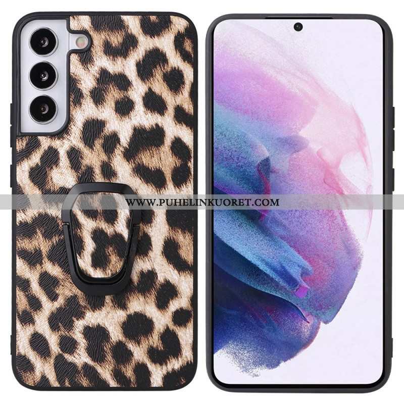 Case Samsung Galaxy S22 5G Leopard-tyylinen Rengastuki