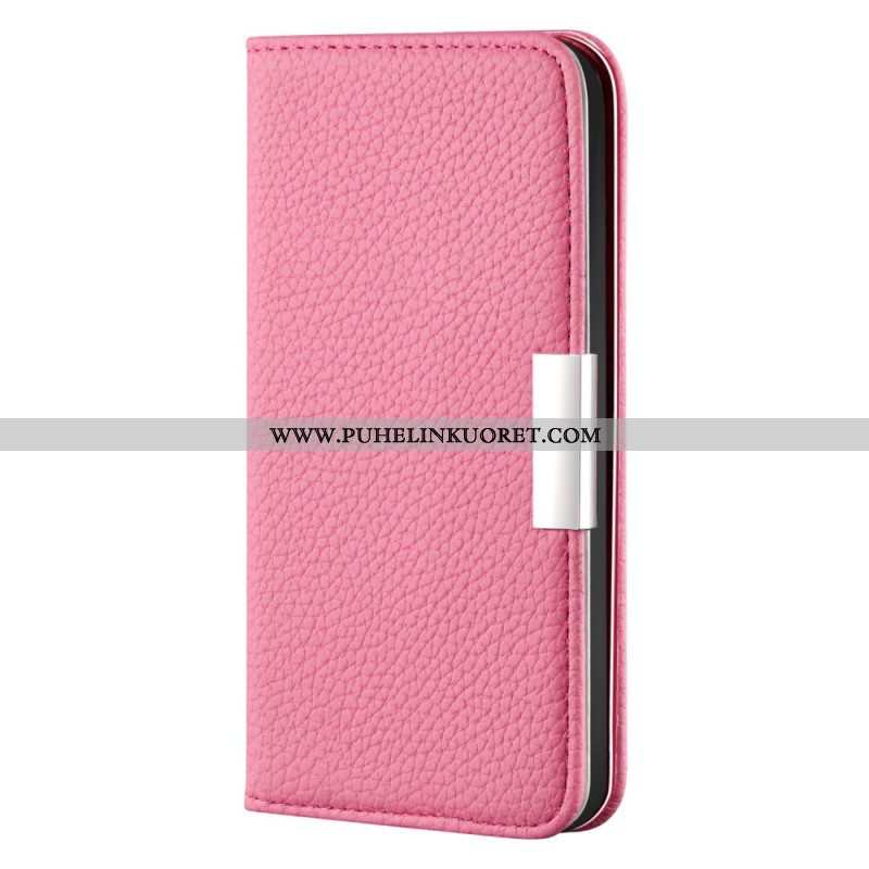 Puhelinkuoret Samsung Galaxy S22 5G Kotelot Flip Keinonahka Litchi Ultra Chic