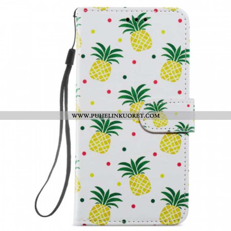 Flip Case Samsung Galaxy S22 5G Useita Ananasta