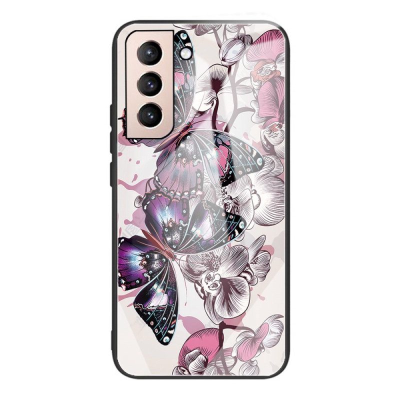 Case Samsung Galaxy S22 5G Butterflies Variation Karkaistu Lasi