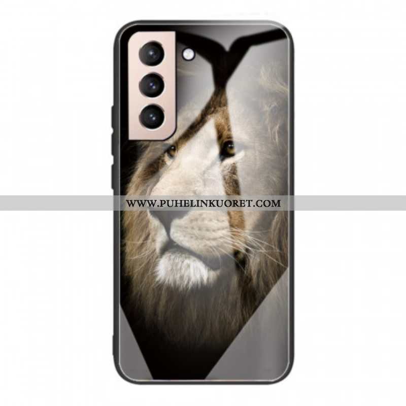 Case Samsung Galaxy S22 Plus 5G Lion Head Karkaistu Lasi