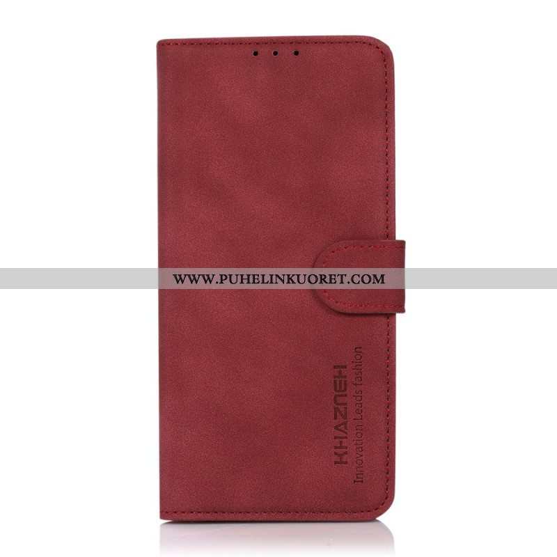 Flip Case Samsung Galaxy S22 Ultra 5G Khazneh Texture Leather Effect