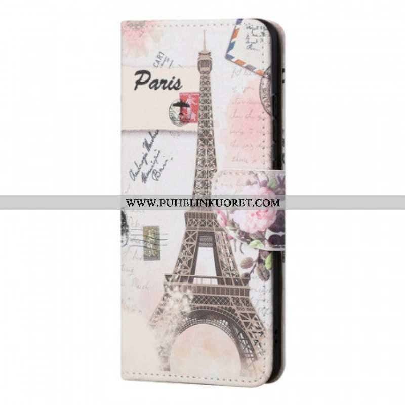 Kotelot Samsung Galaxy S22 Ultra 5G Retro Eiffel-torni