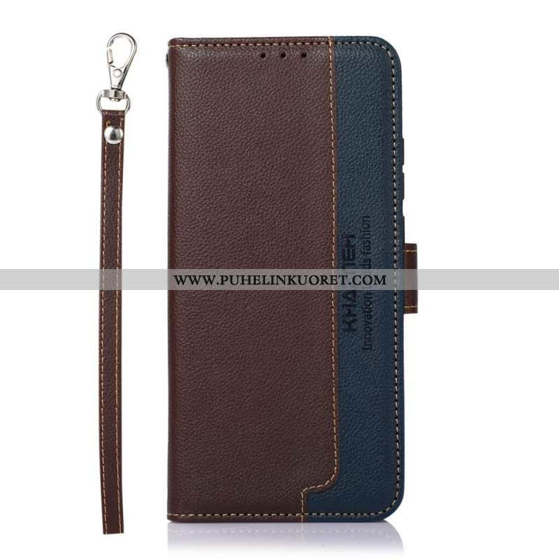 Flip Case Samsung Galaxy S22 Ultra 5G Litsi Style Rfid Khazneh