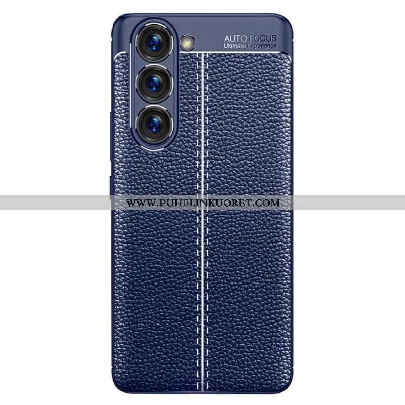 Kuori Samsung Galaxy S23 5G Kaksilinjainen Litsi-nahkaefekti