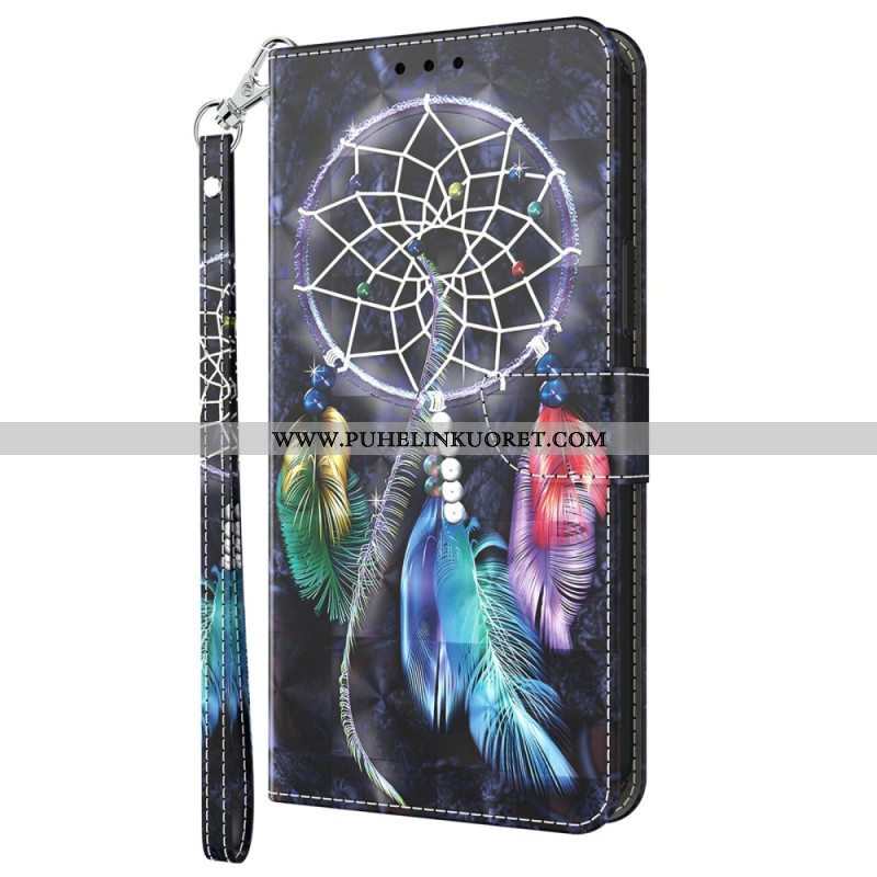 Nahkakotelo Samsung Galaxy S23 5G Suojaketju Kuori Hihna Dream Catcher