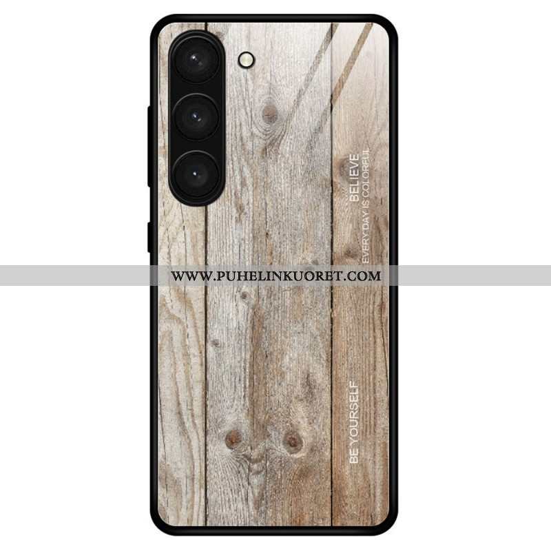 Kuori Samsung Galaxy S23 5G Wood Design Karkaistu Lasi