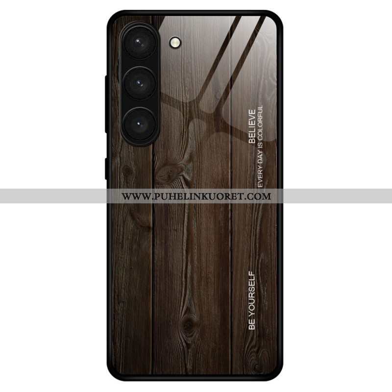 Kuori Samsung Galaxy S23 5G Wood Design Karkaistu Lasi