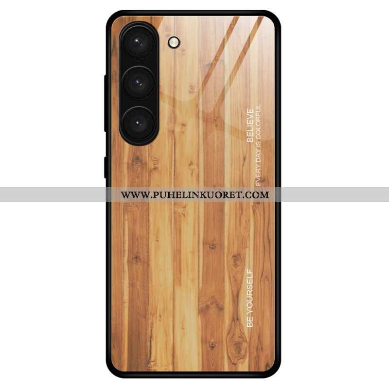 Kuori Samsung Galaxy S23 5G Wood Design Karkaistu Lasi