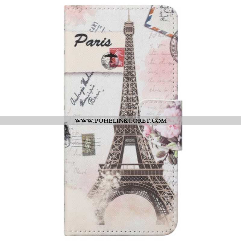 Kotelot Samsung Galaxy S23 5G Vintage Eiffel-torni