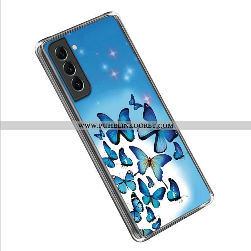 Case Samsung Galaxy S23 Plus 5G Sinisiä Perhosia