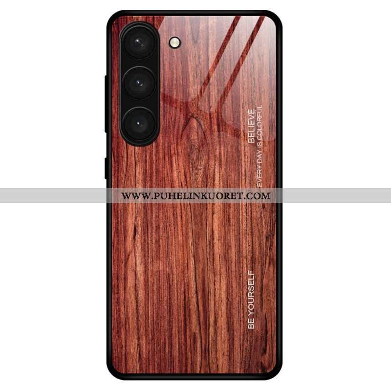 Kuori Samsung Galaxy S23 Plus 5G Wood Design Karkaistu Lasi