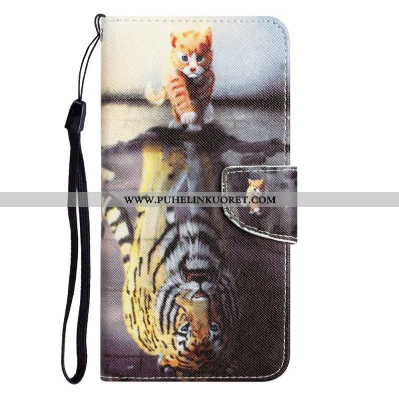 Flip Case Samsung Galaxy S23 Plus 5G Suojaketju Kuori Vain Stringikissat