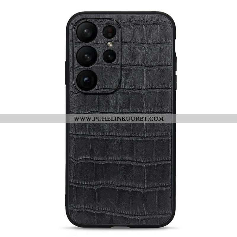 Case Samsung Galaxy S23 Ultra 5G Aitoa Krokotiilityylistä Nahkaa