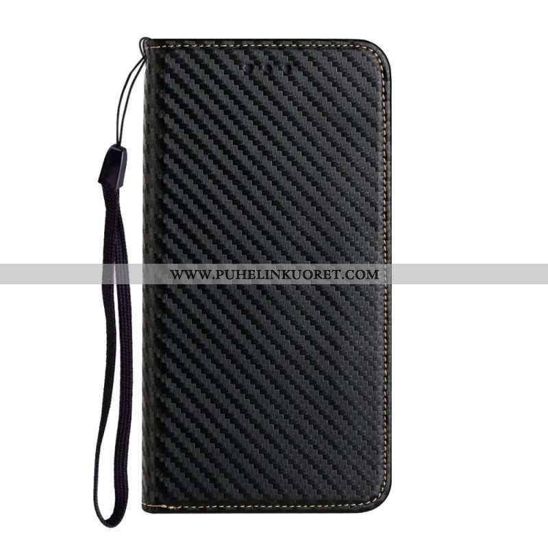 Puhelinkuoret Samsung Galaxy S23 Ultra 5G Suojaketju Kuori Kotelot Flip Strappy Carbon Fiber Style