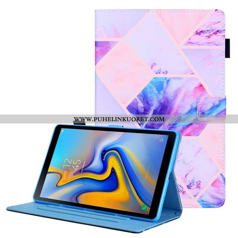 Kotelot Samsung Galaxy Tab A8 (2021) Marmorigeometrinen Suunnittelu